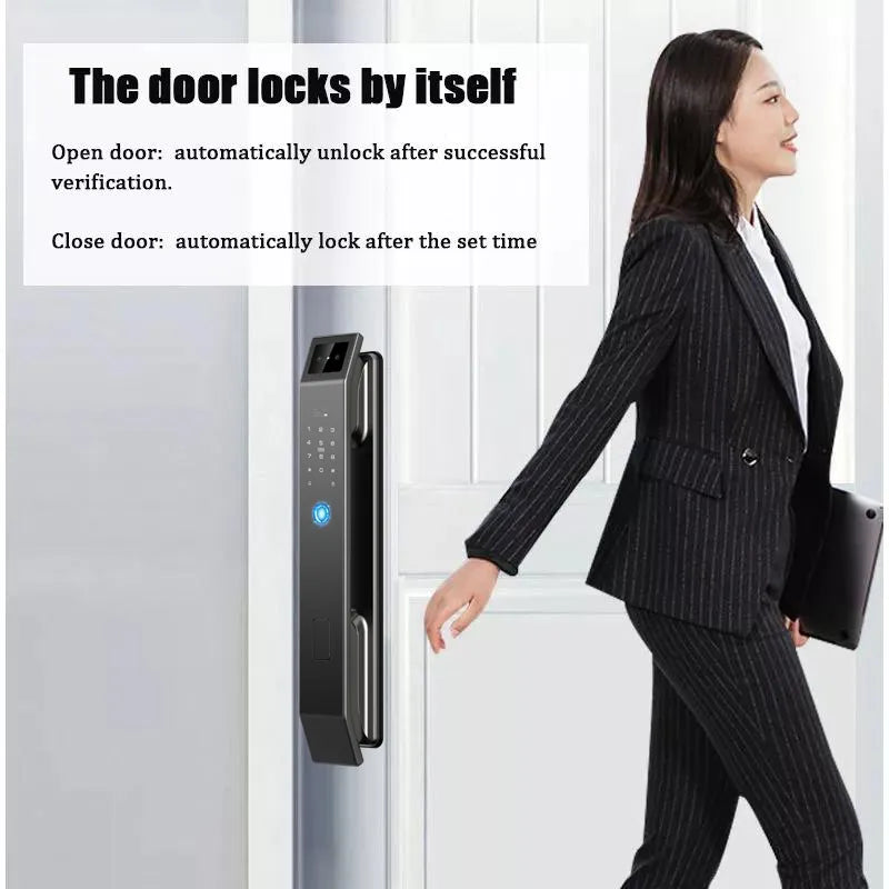 3D Face and Fingerprint Recognition Digital Door Lock/Unlock With Camera