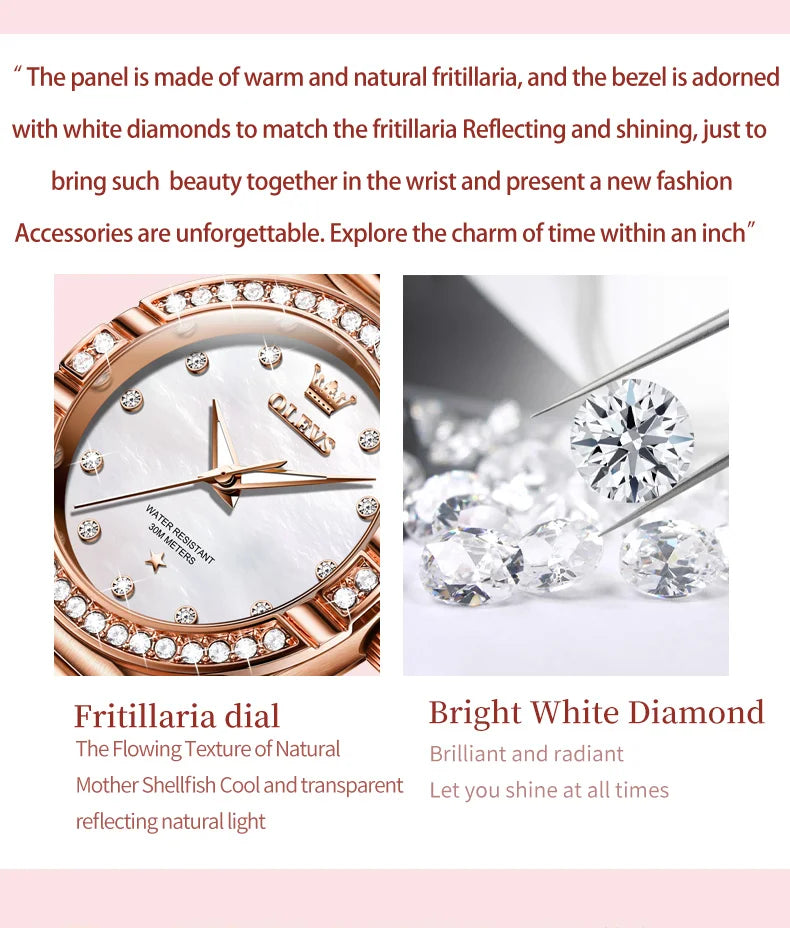 Women's Elegant Diamond Quartz Watch