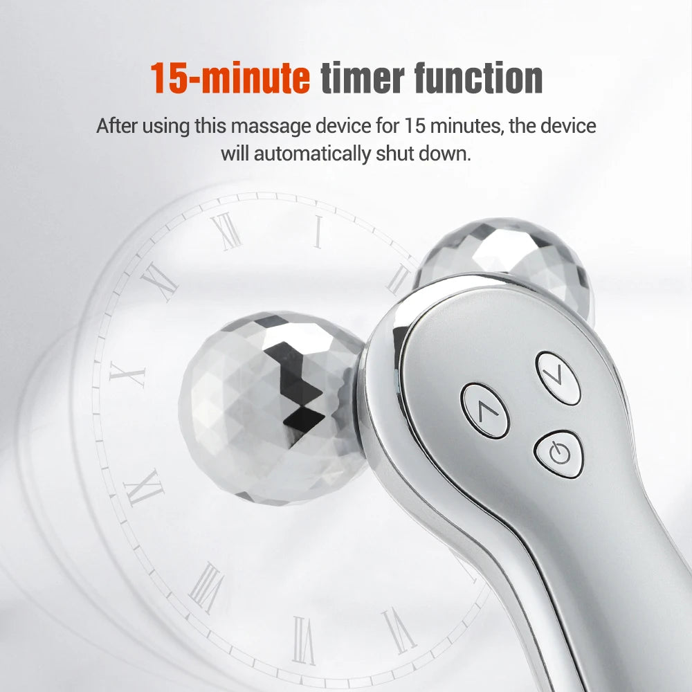 Facial massager 3D roller face slimming, lifting, and wrinkle remover beauty device