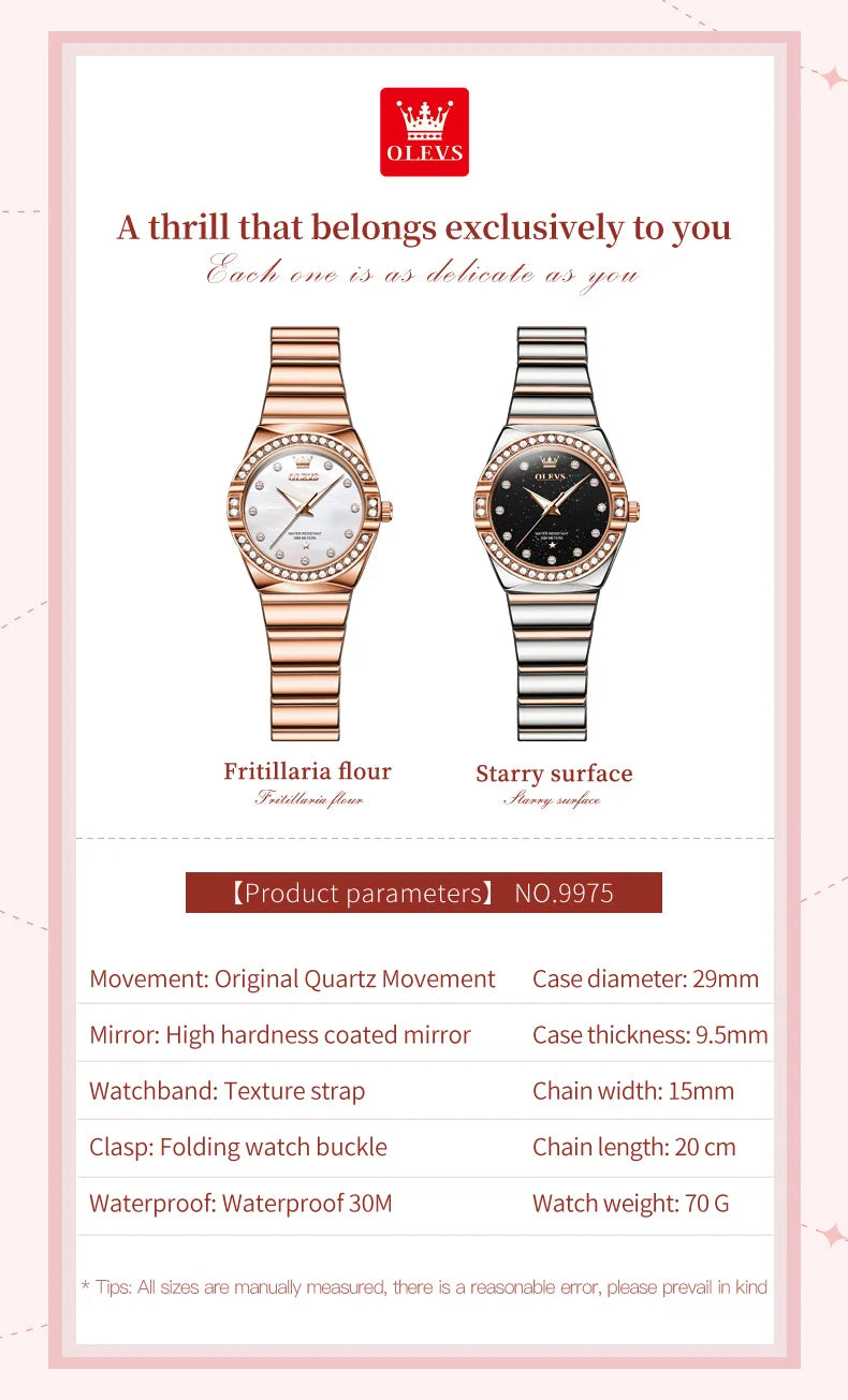 Women's Elegant Diamond Quartz Watch