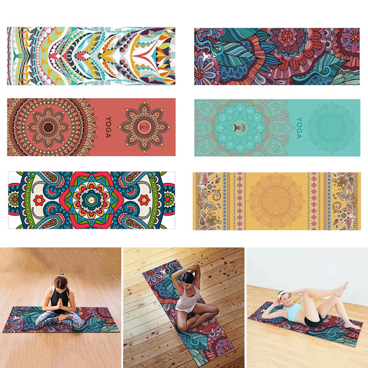 Microfiber Yoga Non-Slip Foldable Printed Mat