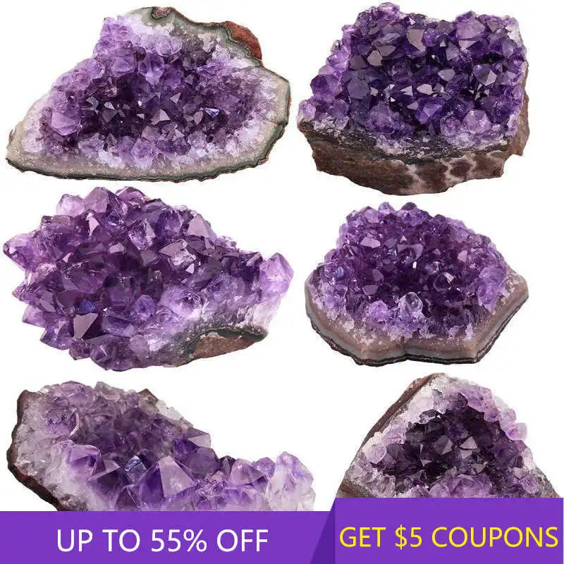 Natural healing Brazilian amethyst stones