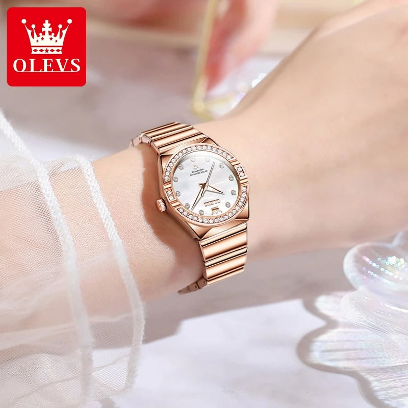 Women's Elegant Diamond Quartz Watch