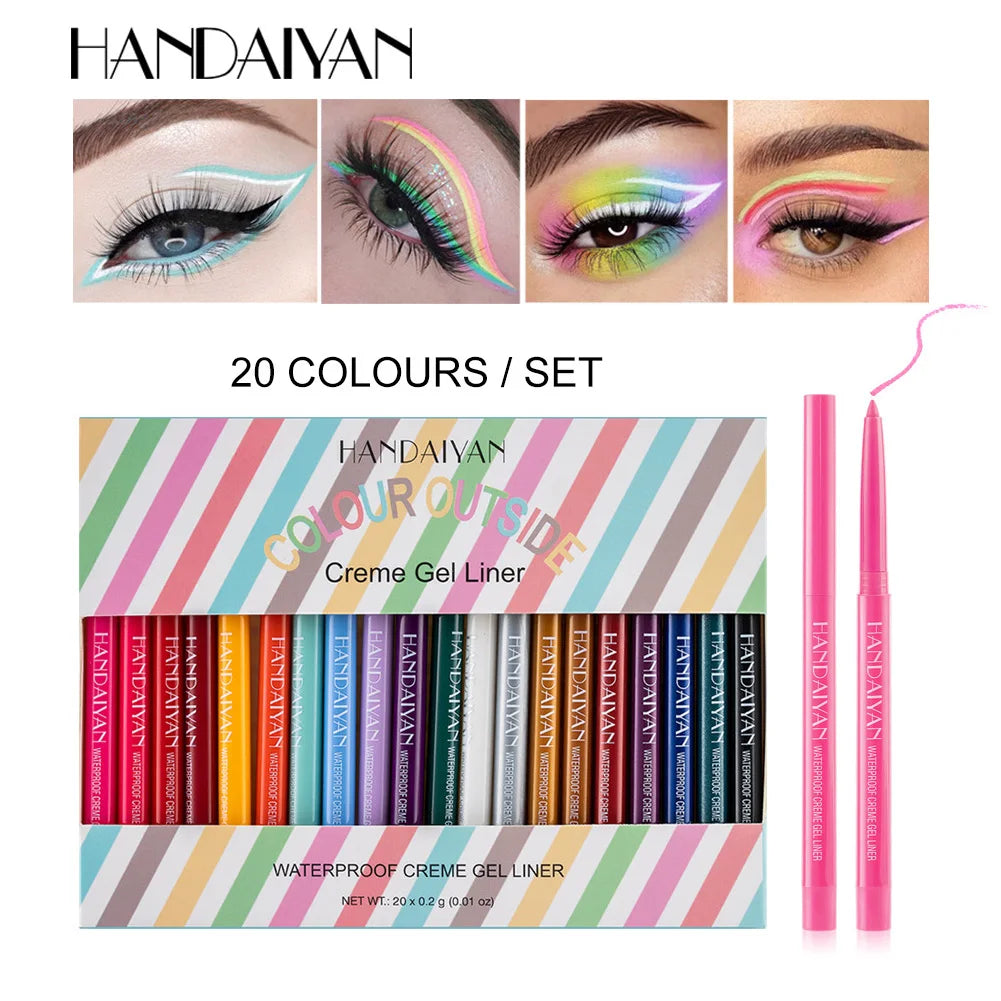 20 Matte color pencils waterproof fast dry long-lasting  eyeliner