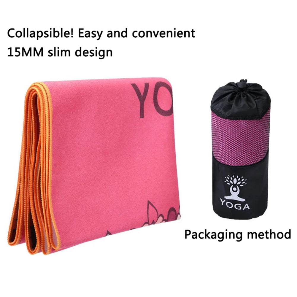 Microfiber Yoga Non-Slip Foldable Printed Mat